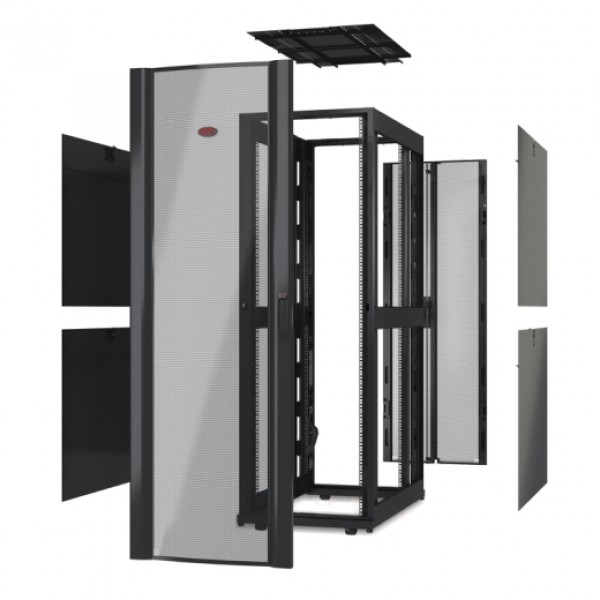 NetShelter SX 48U 750mm Wide x 1070mm Deep Enclosure with Sides Black