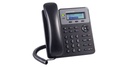 1 SIP account, 2 line keys, 3-way conferencing, 3 XML
programmable context-sensitive soft keys Dual-switched 10/100 mbps ports
EHS support for Plantronics headsets Up to 1000 contacts
Call history up to 200 records
Integrated PoE (on GXP1615)