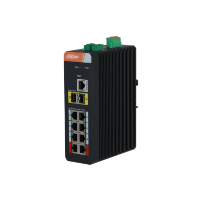 10-port Gigabit Industrial Switch with 8-port PoE (Managed)