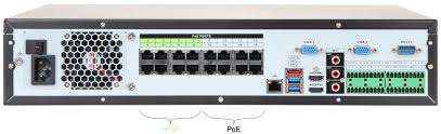16CH 1U 16PoE 4K&H.265 Pro NVR, Smart H.265+/H.265/Smart H.264+/H.264, Up to 12MP Resolution for Preview and Playback,  All PoE ports support ePoE & EoC, Face detection, people counting, Missing abandon, 8 HDD support