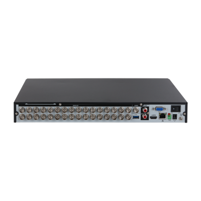 32Ch Penta-brid 4K-N/5MP iU wizsense DVR H.265+/H.265 dual stream video compression, 2 sata HDD support, max 32 channels IP cmera inputs, each channel up to 12MP, Max 128 Mbps incoming bandwith, Up to 32 video stream (analog channel)SMD plus lot & POS