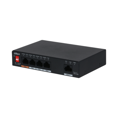 4-Port PoE Switch (Unmanaged), Layer two commercial switch, Supports anti-theft lock hole, RJ45 port supports 10/100Mbps self-adaptation,