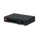 4-Port PoE Switch (Unmanaged), Layer two commercial switch, Supports anti-theft lock hole, RJ45 port supports 10/100Mbps self-adaptation,
