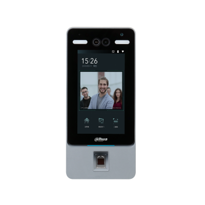  Biometric terminal for access / presence control with identification by facial recognition, fingerprint, ID card, password and combinations. 7 "600x1024 touch screen. 10,000 faces, 5,000 fingerprints, 30,000 cards, 30,000 users. 1 lock, 1 door sensor, 1 exit button. 