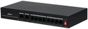 Support eight 10/100M PoE power supply ports, and two 10/100M  uplink ports, Support 802.3af and 802.3at standards, Support 250 m long distance PoE tansmission,