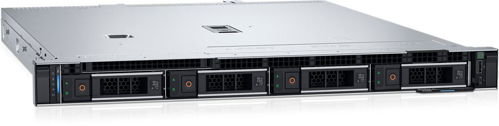 PowerEdge R360 Server: 2.5" Chassis with up to 8 Hot Plug Hard Drives /Intel Xeon E-2434 3.4G, 4C/8T, 12M Cache, Turbo, HT (55W) DDR5 /16GB UDIMM, 4800MT/s ECC /1x600GB Hard Drive SAS ISE 12Gbps 10k 512n 2.5in Hot-Plug /ReadyRails Sliding Rails Without Cable Management Arm /No DVD /Broadcom 5720 Dual Port 1Gb On-Board LOM /PERC H355 Adapter/iDRAC9 Basic 15G/Single, Hot-Plug, Power Supply (1+0), 700W Titanium/3Y Basic NBD