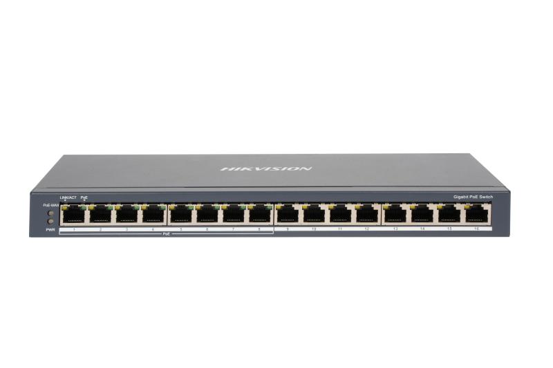 16-Port Gigabit Switch with 8 POE+