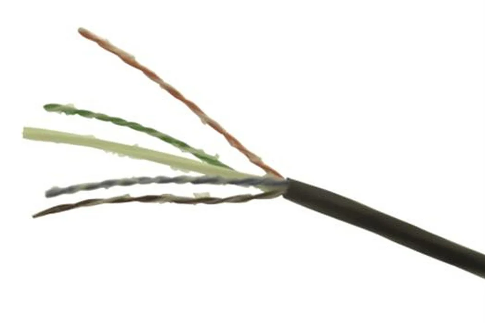 1592A Category 6A F/UTP Cable, outdoor, black jacket, aluminum tape shield, inner jacket, 4 pair, 305 m), reel