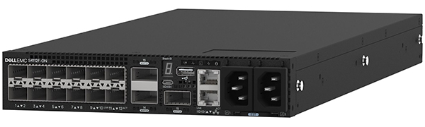 Dell Switch S4112F, 12 x 10GbE SFP+, 3 x 100GbE QSFP28, IO to FAN, 2 x AC PSU NON TAA [S4112F - SAN Switch]