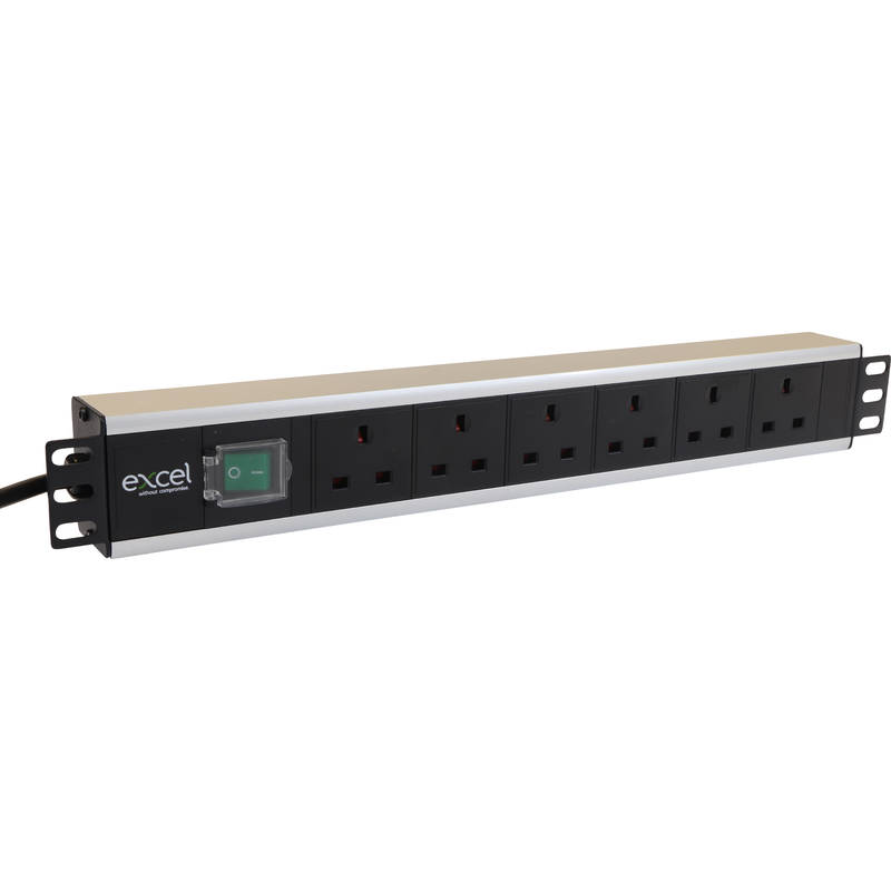 EXCEL POWER STRIP 6 WY HORIZ
