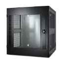 NetShelter WX 13U w/Threaded Hole Vertical Mounting Rail Glass Front Door Black 