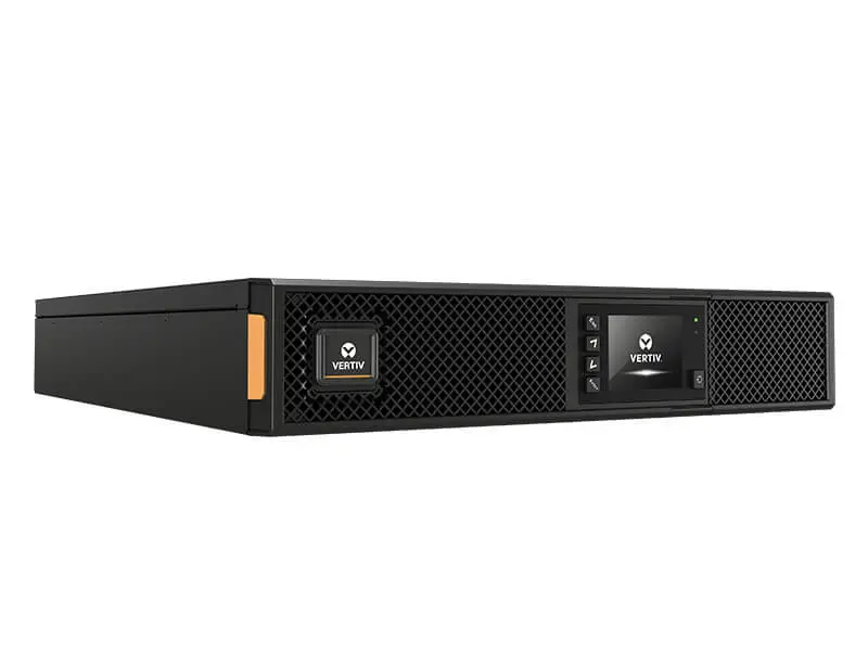 Vertiv Liebert GXT5 1ph UPS, 3kVA, input plug IEC C20 inlet, 2U, output – 230V, output socket groups (6)C13 & (1)C19, rackmount kit, 3-year warranty