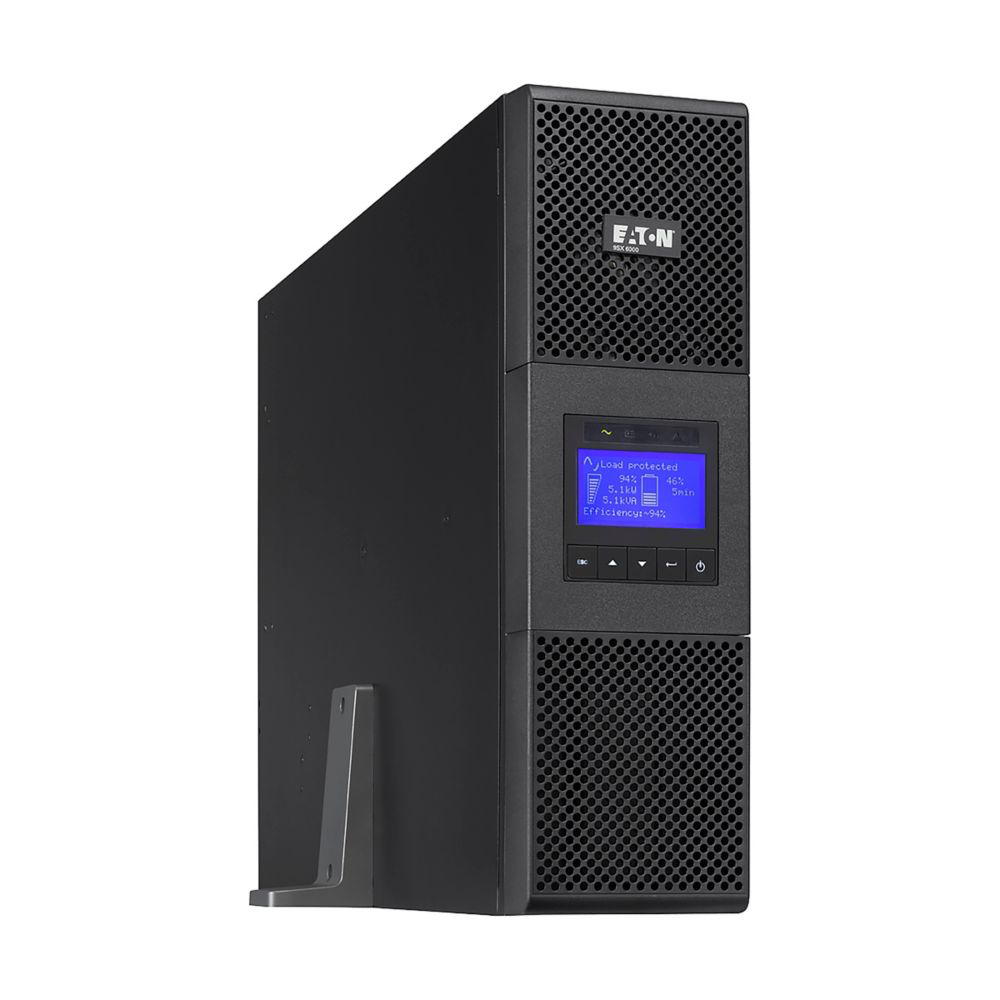 Eaton 9SX UPS, 6000 VA, 5400 W, Input: Hardwired, Outputs: (8) C13, (2) C19, Hardwired, Rack/tower, 3U