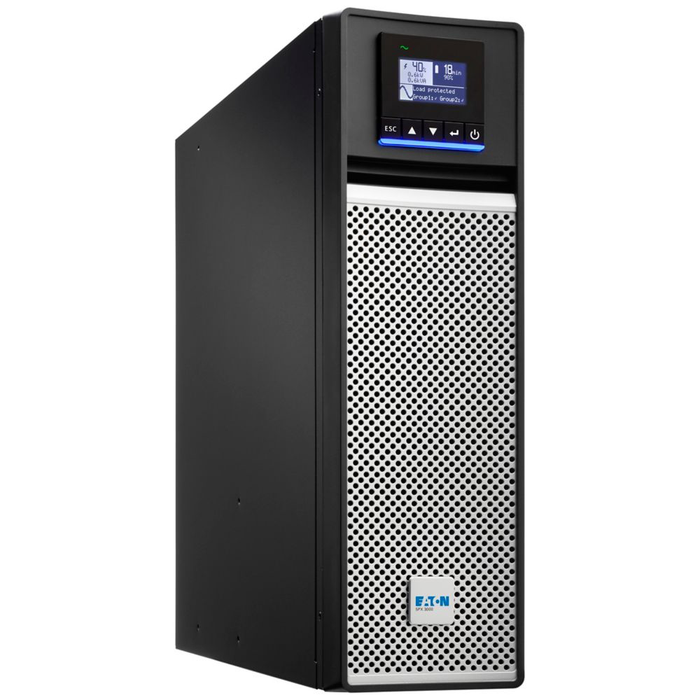 Eaton 5PX Gen2 UPS, 3000 VA, 3000 W, Input: C20, Output: (8) C13, (2) C19, Rack/tower, 3U
