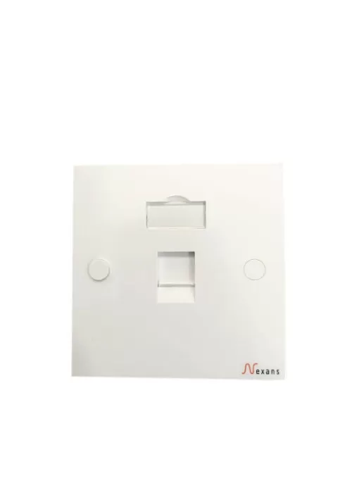 LANmark 86 x 86 Wallplate 1 Snap-In White 