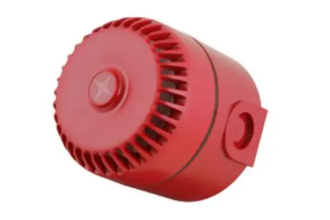 Signaling device, Conventional, Acoustic signaling, Sounder, Ceiling/wall, Surface-mount
(deep base), Red