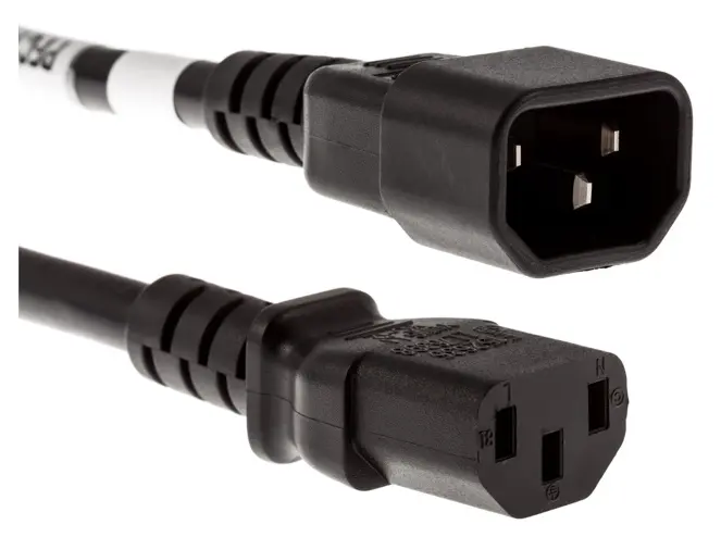 Cabinet Jumper Power Cord, 250 VAC 10A, C14-C13 Connectors 