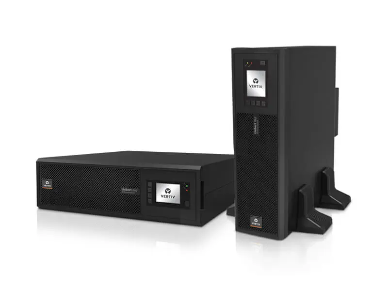 Liebert ITA2 10kVA (3/3 or 3/1) Rack-UPS with POD and rail kit 12MIN autonomy with 2x 16x9Ah VRLA battery modules. Total 13U space