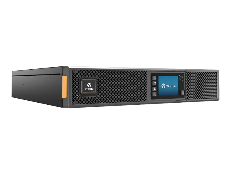 Vertiv Liebert GXT5 1ph UPS, 750VA, input plug IEC C14 inlet, 2U, output – 230V, output socket groups (8)C13, rackmount kit, 3-year warranty