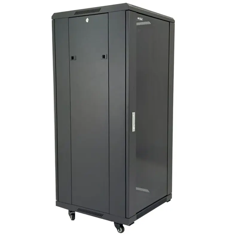 AWAL Free standing cabinet, front glass door, removable side and rear doors, fan-4no's. shelf-1no's, PDU 6 Way -1no's, Castor wheel-4 no's, Black color