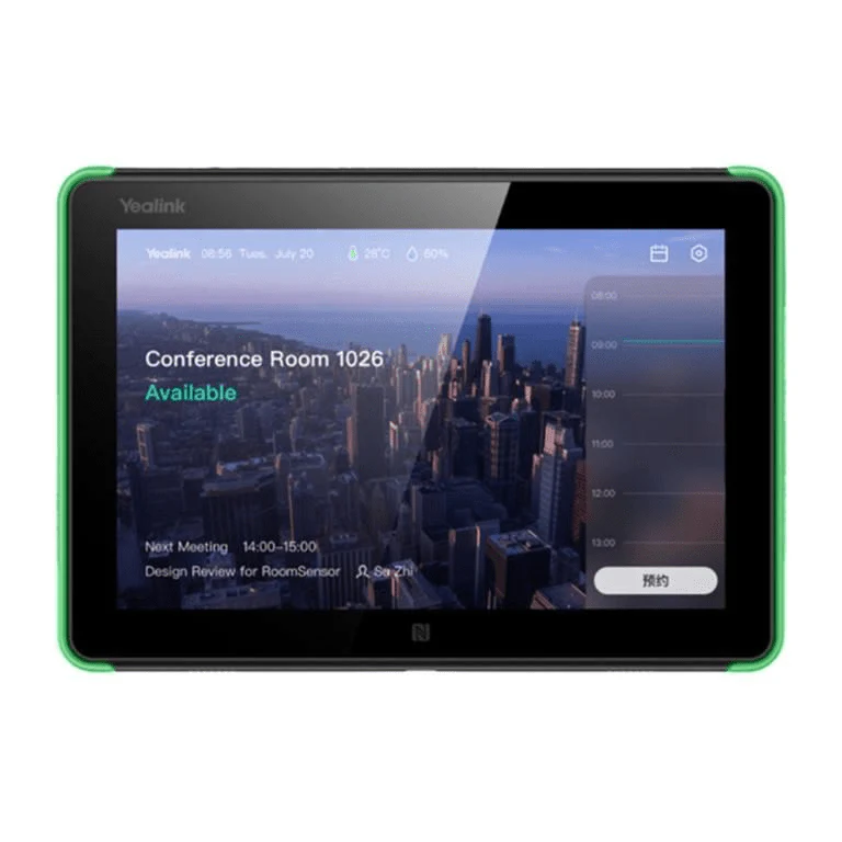 [1303124] Yealink 10-inch Scheduling Panel• 1x Yealink RoomPanel Plus, white color • 1x Power Adapter • 20° tilt mount bracket for wall or glass • Flush mount bracket for wall or glass • Mullion mount bracket for door or window frame • 3M tape & screwdriver for installation • Including 2-year hardware warranty