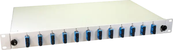 Datwyler Fiber Patch Panel 1U 12 LC (6 LCD) Single Mode , Full Loaded with Adapters, Ceramic Sleeve and 12 Pigtails SM OS2 2meter P/N. 41521000ZY 