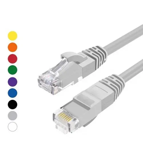 BNET CAT 6A STP LSZH RJ45 PATCH CORD GREY 1M Model : B6ASSGRYLS-1M