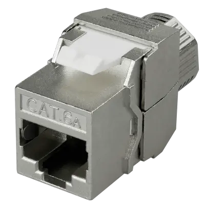 BNET CAT 6A FTP/STP RJ45 TOOL-LESS KEYSTONE JACK/MODULE SHIELDED SILVER Model : B-C6AFTPM-SI