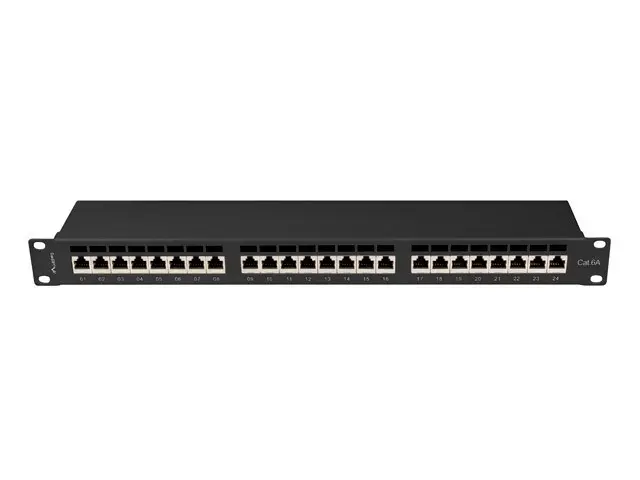 [92-105] BNET 24 PORT PATCH PANEL 19"/1U BLACK FOR 24x RJ45 KEYSTONE MODULES UTP-FTP/STP (WITHOUT MODULES) Model : B-PP24UTPFTP-BK