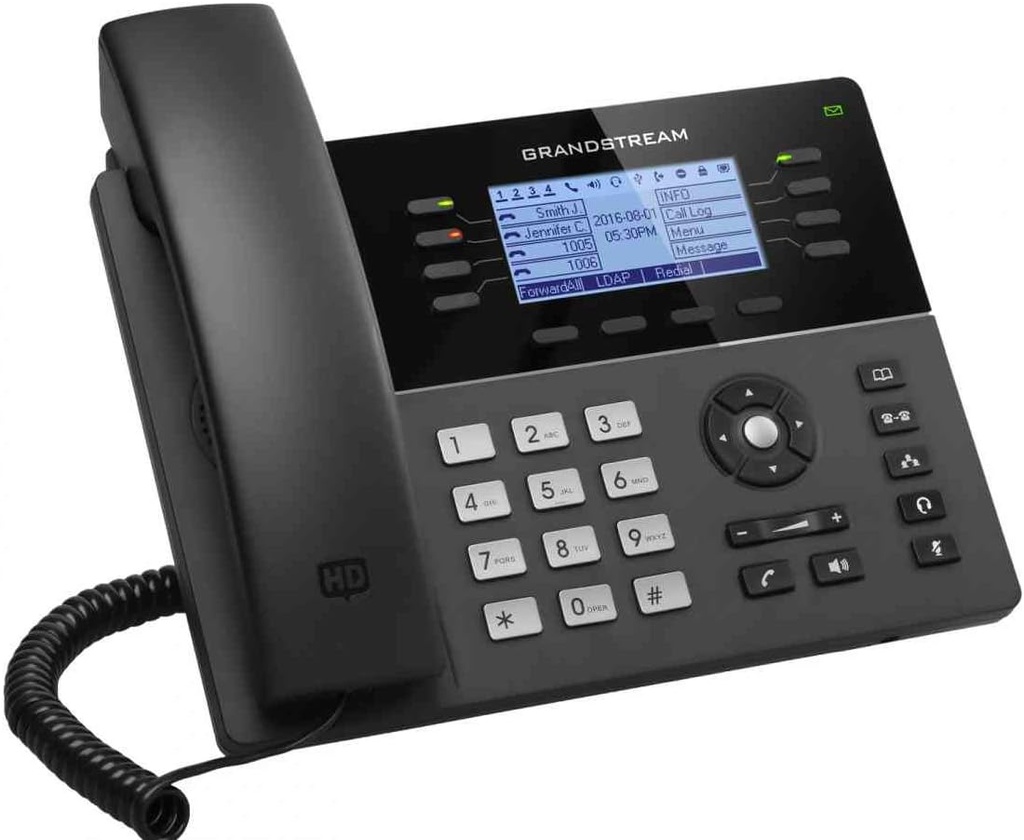 8 lines, 8 dual-color line keys (with 4 SIP accounts), 4 XML programmable context sensitive soft keys, 32 digitally programmable & customizable BLF/fastdial keys