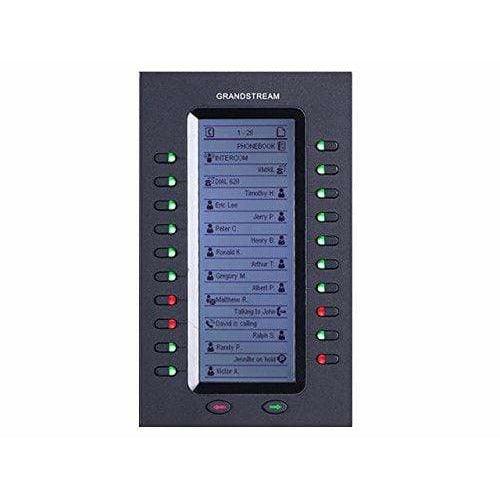 Extension module (for GXP2140/217GXV3240)128x384 backlit LCD display, 20 programmable dual-color buttons per module, 2 pages per module (40 contacts total) BLF/speed dial, Daisy-chain up to 4 modules for up to 160 contacts/extensions, BLA (bridged line appearance)/SCA (shared call appearance)