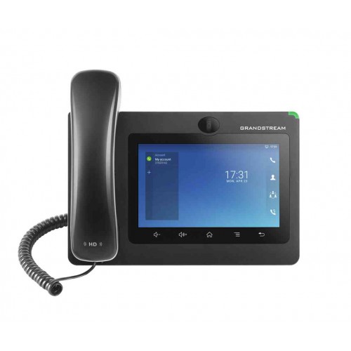 GXV3370 is a powerful desktop video phone for enterprise users. It features a 7” touch screen, advanced megapixel camera for HD video conferencing, built-in Wi-Fi and Bluetooth, Gigabit network speeds and innovative telephony functionalities. It also runs on Android 7.0 and has flexible SDK