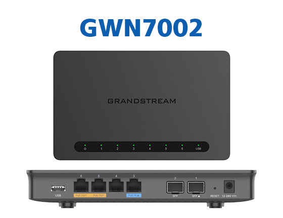 Grandstream  Multi-WAN Gigabit VPN routers with built-in firewalls that allow businesses to build comprehensive wired, wireless and VPN networks for one or many locations. They offer high-performance routing and switching power along with built-in VPN support for secure in-office and inter-office connectivity,  Firewall, 4 x GigE LAN/WAN (2 x PoE Out), 2 x SFP