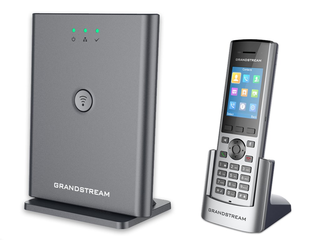 Supported by Grandstream's DP750 DECT Base Station, 5 DP720 handsets are supported by each DP750, Supports a range of 300 meters outdoors and 50 meters indoors from the DP750 base station, Supports up to 10 SIP accounts per handset