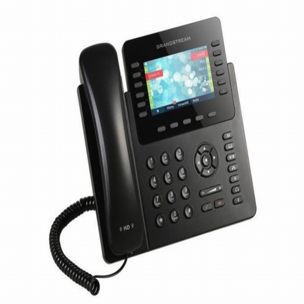Supports 12 lines, 6 SIP accounts and 5-way voice conferencing, 4.3" color LCD, Dual Gigabit ports, integrated PoE, HD audio, integrated bluetooth,upports up to four GXP2200EXT Modules