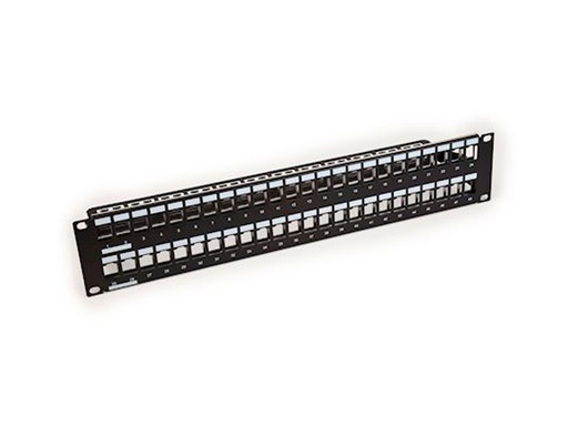 [UU001622909] PATCH PANEL 48 PORTS (EMPTY) FOR CAT6 OR CAT 6A BLACK