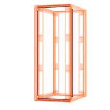[DP-RSF-CWA-42/80] Frame for separation of cold zone in front of 19" profiles, for RSF and iSEVEN SERVER with A-type of extrusions, variable depth of cold zone, height 42U, width 800mm,