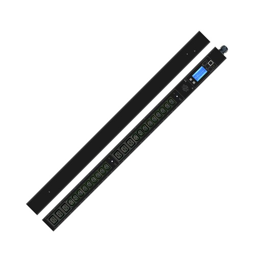 [IP-SEI-318C36C932] Monitored Rack kWh PDU, 0U, 7.2kW, outlets (18)C13 and (6)C19, input plug EN 60309 (1x32A), cord 3m