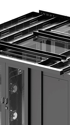 [CPW-CDL] Top duct cross connection, size 200x70 mm, without cover, adjustable for Contained aisles 1000, 1200 and 1800 mm (1056 to 1856 mm)