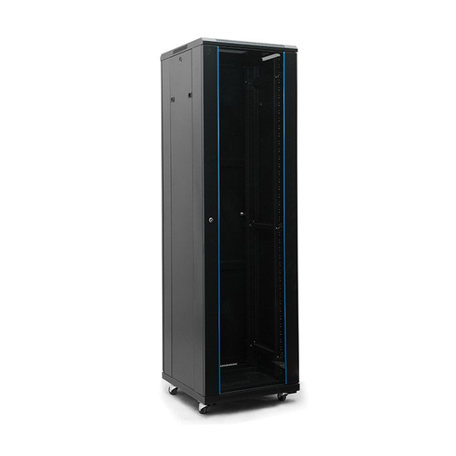 [Bolein 42U 810 FS] Bolein 42U 800*1000mm free-standing cabinet, Front single glass door, 4 fans, 2 fixed tray, black color BLFS-8142GSA