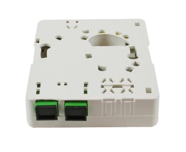 [FIBER BOX SC] FIBER BOX FACE PLATE 2 PORT WITH(1) SC/APC ADAPTER&1 PIGTAIL-SIDE HINGE BLANK