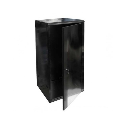 [27U 600X600 FSC] FLOOR MOUNT DATA CABINET, FRONT GLASS DOOR, REMOVABLE SIDE & REAR DOORS, FAN-4 NO'S, FIXED SHELF-1 NO'S, PDU 6WAY-1 NO'S, CASTOR-4 NO'S, BLACK COLOR