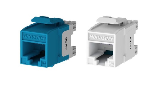 [DS-1CK6AU180T(O-STD) Blue 50PCS] Cat6a Unsheilded 180° Punch Down Keystone Jack