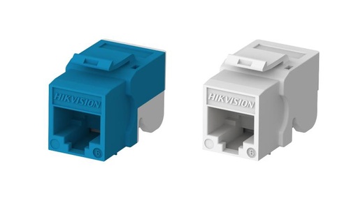 [DS-1CK6U90N(O-STD)  White 50PCS] Cat6 Unsheilded 90° Toolless Keystone Jack