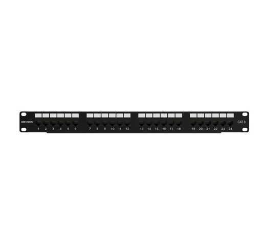[DS-1CP6U24-1U(O-STD) Black] Cat6 Unsheilded 24-port Patch Panel, 1U