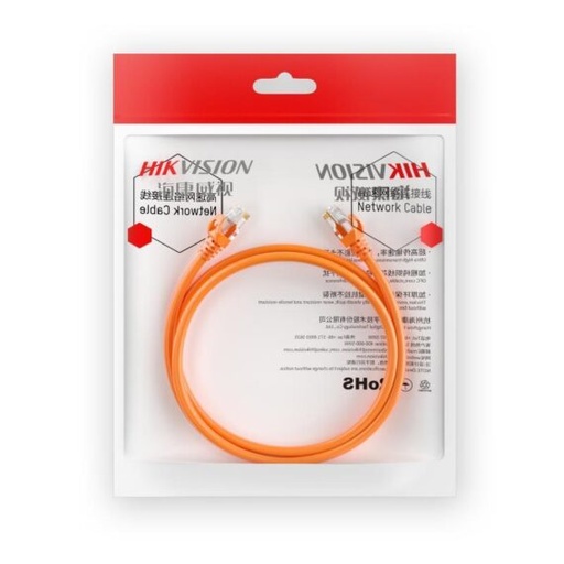 [DS-1NP6UEC0(O-STD) orange 0.5m] HIKVISION DS-1NP6UEC0 CAT6，U/UTP，24AWG，CU (0.5m)