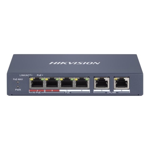 [DS-3E1106HP-EI(O-STD)] 4 Port Fast Ethernet Smart POE Switch