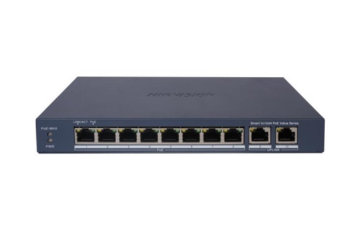 [DS-3E1310P-EI/M(O-STD)] 8 Port Fast Ethernet Smart POE Switch