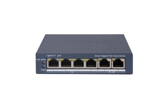 [DS-3E1506P-EI/M(O-STD)] 4 Port Gigabit Smart POE Switch