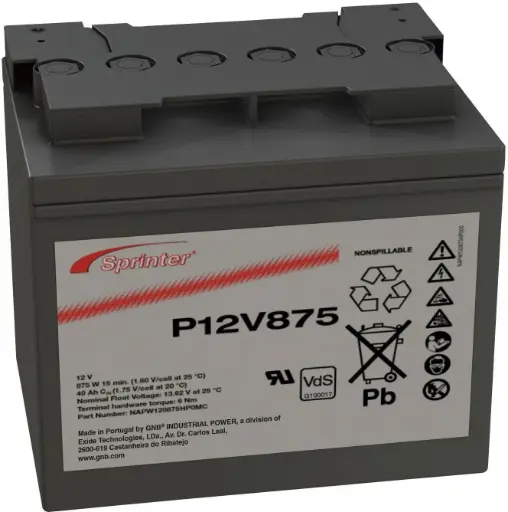 [BATTP12V875GNB]  P12V875 Exide 12V VRLA Battery
